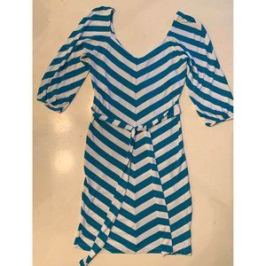Bebe Twiggy style striped dress, New!